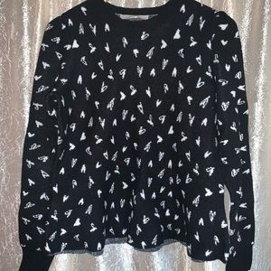 Loft Heart Peplum Sweater